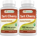 Meilleur extrait de cerise à tart naturel 1000 mg 120 Capsules (120 Nombre (paquet de 2))