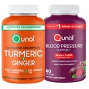 Turmeric & Blood Pressure: Turmeric and Ginger, 1000mg, 120 Capsules & Blood Pressure Support, 60 Tablets