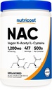 Nutricost N-Acetyl L-Cystein (NAC) Pulver 500 Gramm - Vegan NAC, Non-GMO, Glutenfrei