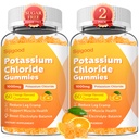 Sugar Free 2 Pack Potassium Gummies, Potassium Chloride for Adults, Potassium Supplement for Women & Men, Electrolyte Balance, Prevent Leg Cramp, Support Muscle & He♡rt Health, 120 Count