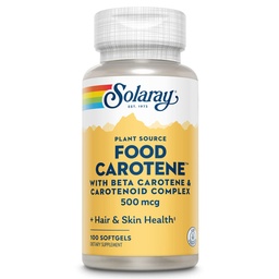 Carotène alimentaire SOLARAY, vitamine A 10000 UI, peau saine, yeux, antioxydant et immunosupport (100 CT)