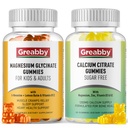 Gommies glycinées de magnésium, Gommies de citrate de calcium pour les enfants et les adultes, Soutien aux os