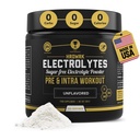 HRDWRK - Poudre d'électrolytes Céto Hydratation Sucre sans magnésium, potassium et sodium - 100 portions