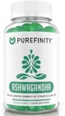 PUREFINITY Ashwagandha Gummies avec vitamine D et zinc – Supplément pour la relaxation, le calmant et le soutien de l'humeur – sans gluten, non-OGM, végétalien, 60 comte