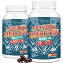 Phytosome liposomale Quercetin, Quercetin avec Bromelain, Zinc et vitamine C, Complexe Phytosome Bioactif, Absorption 20X supérieure - 120 Softgels