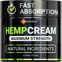 Hemp Cream - Maximum Strength Lotion - Gel with Arnica, Glucosamine, MSM, Menthol, Aloe Vera, Hemp Oil, Turmeric - Fast Absorption, Long-Lasting, Non-Greasy, Pleasant Scent, Lightweight - 4.1 OZ