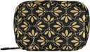 Flower Geometric Pill Box 7 Day Pill Case Sac de voyage Pill Organizer Sac avec zipper Portable Weekly Case Taille compacte pour le support de supplément