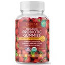 Plant.O Gommies bio probiotiques pour les femmes, les hommes et les enfants [5 milliards d'UFC Certifié USDA] Aide pour la digestion, le gonflement, la constipation et le système immunitaire, l'arôme de fraise, 30 probiotiques à croquer