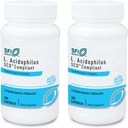 Klaire Labs SFI Health L. Acidophilus - 3 Million CFU Lactobacillus Probiotic, Pure SCD Compliant Formula for Men & Women, Hypoallergénique & Non-Dairy (100 Capsules, 2 Pack)