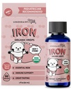 Legendairy Milk Organic Liquid Iron Supplements for Kids, Baby Vitamins, Sugar Free Liquid Iron for Kids - for Ages 4 Months to 3 Years - Cherry Flavor, 60 Servings