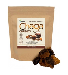 Sayan Sibérie pure cru Chaga Mushroom Chunks avec Black Top Crust 8 Oz / 223 g – Thé antioxydant haut de gamme Harvested Wild pour le soutien immunitaire, le focus et la santé digestive - Non-OGM