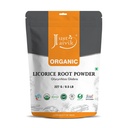 Nur Jaivik 100% Bio Licorice Root Powder - 227 gm / 0.5 lb Mulethi | Glycyrrhiza Glabra/Yastimadu | Mai Enhance Gut, Respiratory & Digestive Wellness | USDA Bio zertifizierte Kräuter
