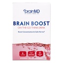 BRAINMD Dr Amen Cerveau Boost On The Go - 10 Packets, Berry Flavor - Nootropic Drink Powder, favorise la concentration, la clarté et l'énergie mentale - sans caféine, sans gluten - 10 portions