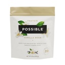 Poudre de protéines Vanille - 20g de mélange végétalien de protéines à base végétale - non-OGM, non laitiers, sans gluten - 3,5g de BCAA - 9 acides aminés essentiels - approvisionnement de 15 jours - 1 sac, 15 portions