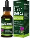 Milk Thistle Liver Detox Drops, Cardo Mariano (con Silimarina) y Diente de León para el Hígado Graso, Liver Support Supplement w/Artichoke & Dandelion Extract for Liver Cleanse & Repair. 2oz