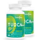 TUDCA Suppléments de soutien du foie 1000mg - 120 Capsules Vegan, TUDCA Sels Biles avec formule de mélange de chardon de lait pour nettoyer et réparer le foie