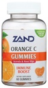 ZAND Immunity Orange Vitamine C Gommies, complément de soutien pour le bien-être et l'immunité, vitamine C à croquer avec bioflavonoïdes de citrus, rose HIPS et acérola, végétalien, sans gluten, garantie de 60 jours, 30 portions