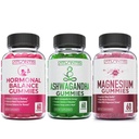 Atlantis Nutrition Équilibre hormonal pour les femmes & PMS Gummies + Ashwagandha Gummies + Magnésium Gummies