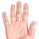 Sumifun Clear Finger Cots with Air Holes, 8PCS Silicone Finger Protectors Sleeves, Reusable Rubber Thumb Support for Wounds, Trigger Finger, Eczema, Hand Cracking, Arthritis (6PCS small + 2PCS big)