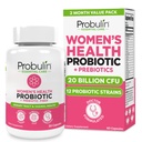 Probiotique pour femmes probulines - Santé vaginale, UT, Gut & Immune avec Lactobacillus Reuteri - 20 milliards CFU, 12 souches probiotiques et prébiotiques - 60 capsules Vegan, sans gluten pour le bien-être du corps entier