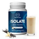 MRM Nutrition Isolate Whey Protein | Vanilla Flavored | 24g Protein | Hinzugefügt BCAAs + Glutamin | mit Verdauungsenzymen | Hormon + Antibiotikafrei | 29 Portionen