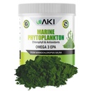 AKI Marine Phytoplankton Powder - Quelle von Roh Omega-3 EPA Micro Algae Nannochloropsis - Pflanzenbasierte Proteine, Vitamine für Gesamt-Wellness - Komplette Proteinquelle, Vegan & GMO Free (2oz/57g)