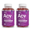 Essential Elements Apple Cider Vinegar Gummies from The Mother - Naturally-Sourced, Vegan ACV with Folic Acid and Vitamin B6 & B12 (2 Pack)