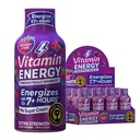 Vitamin Energy Mood+ Extra Strength Energy Shot Tropical Berry 12 Pack, 260mg Natural Caffeine, B-Vitamine, Rhodiola, Kamille, Mood & Energy Support, Zero Sugar, Gluten-Free, Vegan, 1,93 fl oz