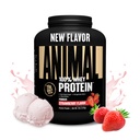 Animal 100% Whey Protein Powder – Whey Blend for Pre or Post Workout, Recovery, Anytime Low Sugar Protein Boost Meal Replacement with BCAA Branched Chain Amino Acids – New Flavor, Strawberry, 4 lb