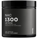 Toniiq 1300mg NAC - 2 mois d'approvisionnement - Min. 98%+ Purité testée - Supplément Cystéine NAC à ultra haute résistance biodisponible - 120 capsules d'acétyl Cystéine N végétariennes -Lab Testé TQ