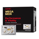GNC Mega Men Performance and Vitality Vitapak Program for Men, Convenient Complete Nutrition, 5 Products in 1 Packet, Circulation, Blood Flow, Prostate Health, Stronger Drive, 30 Packs