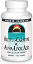 Source Naturals Acetyl L-Carnitine & Alpha-Lipoic Acid 650mg- 120 Tablets