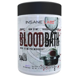 Insane Labz Saw® Bloodbath, Non-Stim Pump Pre Workout Powder with Nitrosigine­®, OxyGold­™, Agmatine Sulfate, L-Citrulline and Betainne Anhydrous, 40 Srvgs (Grape)