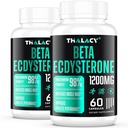 1200MG Beta Ecdysterone Ergänzung, 98% maximale Reinheit Ecdysterone Ergänzungen für Lean Muskelmasse, sportliche Leistung & Stärke, 120 Kapseln