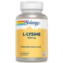 SOLARAY L Lysine 500 mg Capsules - Supplément d'acides aminés essentiels de forme libre - Powerful Wellness Support with L-Lysine Amino Acid - Lab Verified, Garantie de 60 jours, 120 portions, 120 VegCaps