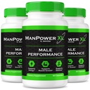 (3 Pack) ManPower XL Pills for Men, Original Man Power XL Formula with Premium, Natural Ingredients to Support Steady Energy, Performance and Stamina | Easy-to-Swallow Male Capsules (180 Capsules)