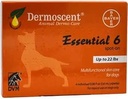 Bayer Dermoscent 6 points sur les soins de la peau pour les petits chiens jusqu'à 22 lb Huile de poisson Suppléments nutritionnels