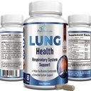 Lung Support Supplement, Lung Cleanse & Lung Detox Formel, Lung Health Support für klare Lunge, Komfortable Atmung, Bronchial Health, 60 Kapseln