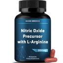 L-Arginine 3000mg Supplément d'oxyde nitrique pour hommes et femmes – Capsules Vegan non OGM avec racine de betterave pour la circulation, l'endurance, l'énergie, l'endurance, la performance et l'entraînement – 90 capsules