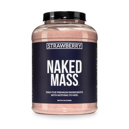 NAKED Strawberry Mass - 1,500 Calories, 50G Protein, Nothing Artificial. Strawberry Weight Gainer Protein Powder - 8lb Bulk, GMO Free, Gluten Free & Soy Free