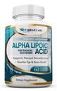 Acide alpha lipoïque 600mg Capsules - Supplément ALA extra-résistance - Meilleures capsules végétariennes pures pour la douleur nerveuse, la peau, le visage, les yeux et le cerveau – Aide à maintenir la désintoxication naturelle, non-OGM
