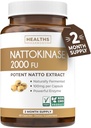 Santé Harmony Nattokinase 2000 FU (non-OGM) Supplément Nattokinase puissant fabriqué à partir de soja naturellement fermenté - (2 mois d'approvisionnement) 60 capsules de Natto végétalien