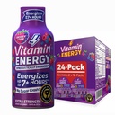 Vitamine Energy Mood+ Extra Strength Energy Shot Tropical Berry 24 Pack, 260mg Caféine naturelle, B-Vitamines, Rhodiola, Camomille, Mood & Energy Support, Zéro Sucre, Sans gluten, Vegan, 1.93 fl oz