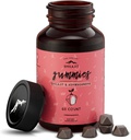 Gummées pures de Shilajit Himalayan, sans sucre, 85+ minéraux traces et acide fulvic pour l'énergie, le métabolisme et le soutien immunitaire, Shilajit pour les hommes et les femmes, Gummées Ashwaghanda (60 comte)