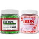 LILICARE Sugar Free Zinc Gummies 2 Pack + Vegan Iron Gummies 1 Pack
