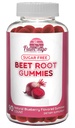 Gommies de racines de betteraves à oxyde nitrique sans sucre - Chewables de racines de betteraves pour la performance athlétique, booster d'oxyde nitrique, énergie, flux sanguin et circulation - 90 Gommy Chews de racines.