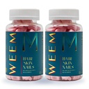 WEEM Peau et ongles Gommies - Supports Cheveux sains - Vitamines de biotine végétalienne pour les femmes et les hommes soutient la croissance des cheveux plus rapide, ongles plus forts, peau saine, force supplémentaire (2)