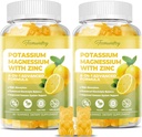 Kalium-Ergänzungsgummis für Erwachsene: Kalium-Zitrat 99 mg - Kalium-Magnesium-Ergänzung für Muskel, Elektrolyt, Energie