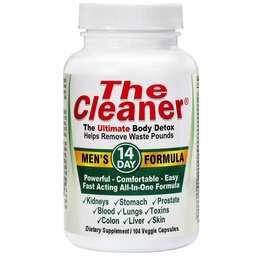 Century Systems The Cleaner Detox, puissante formule de nettoyage interne complète de 14 jours pour les hommes, soutien santé digestive, 104 capsules végétariennes