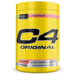 C4 Original Pre Workout – Pre-Workout for Endurance, Focus & Performance with 200mg Caffeine, Beta-Alanine, Creatine Nitrate, L-Arginine & PeptiPump – Sugar Free, 50 Servings, Watermelon